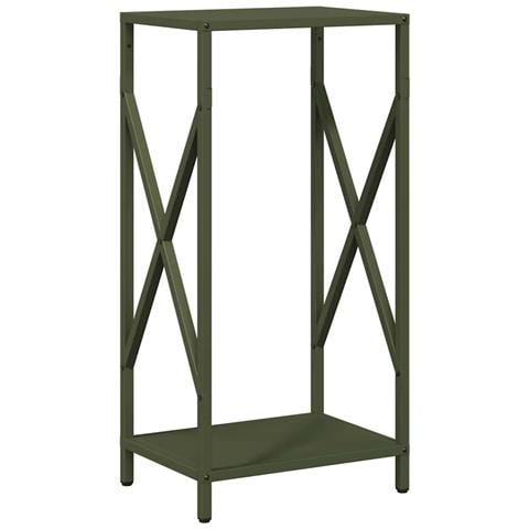 Rastrelliera per Legna da Ardere Verde Oliva 34x25x70 cm - Foto 1