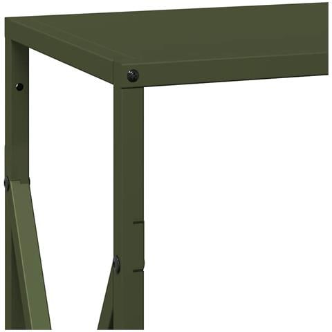 Rastrelliera per Legna da Ardere Verde Oliva 34x25x70 cm - Foto 10