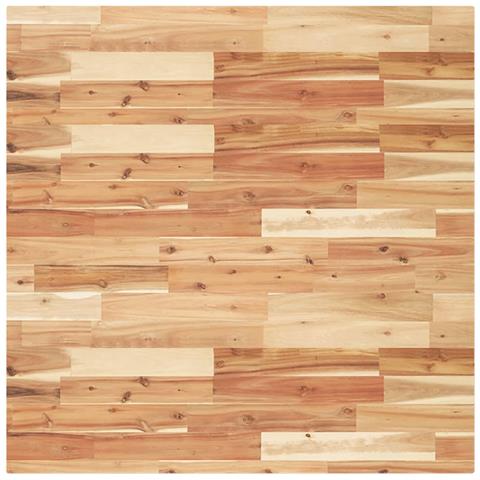 Piano Tavolo Quadrato 90x90x4 Cm In Legno Massello Di Acacia - Foto 2