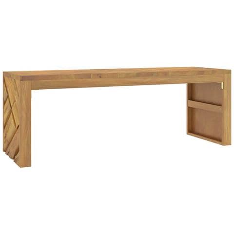 Tavolino Da Salotto 110x35x38 Cm In Legno Massello Di Teak - Foto 2
