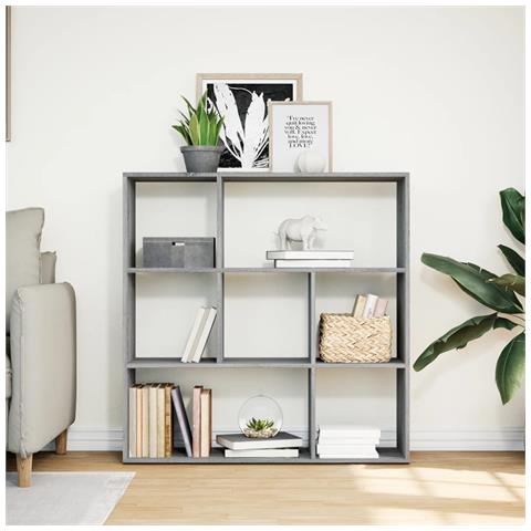 Libreria Divisorio Grigio Sonoma 102x29x103,5 Cm In Truciolato - Foto 3