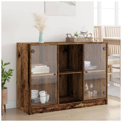 Credenza Legno Antico 102x37x75,5 Cm In Legno Multistrato - Foto 1