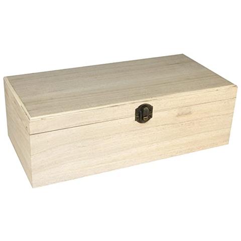 Rayher - Box In Legno Grezzo 32x15x10cm - Interno Con Specchio Piu Cornice Portafoto - 4 Spazi - Foto 1