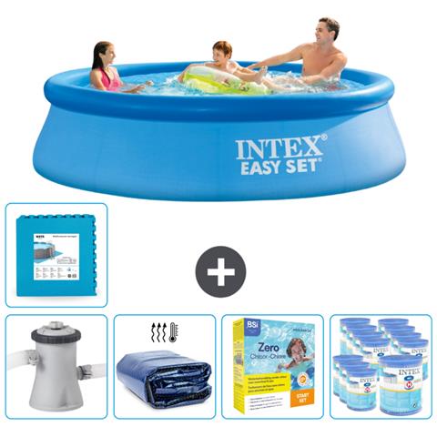 Piscina Fuori Terra - In Giro - 305x305x76 Cm - Blu - Include Accessori Coordinati Cb23 - Foto 1