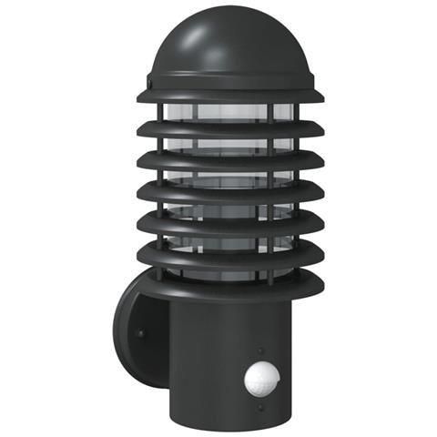 Applique Da Esterno Con Sensore Nera In Acciaio Inossidabile - Foto 1