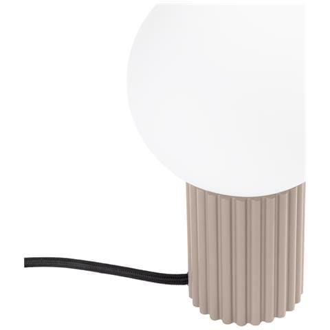 Lampada Da Tavolo Halo Taupe Sl. 1746 - Moderno Lampada Da Scrivania Tortora 19x12x12 Cm - Foto 1