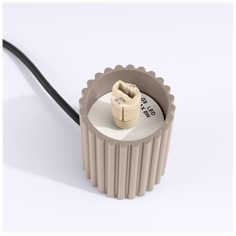 Lampada Da Tavolo Halo Taupe Sl. 1746 - Moderno Lampada Da Scrivania Tortora 19x12x12 Cm - Foto 8