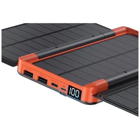 Alya Solar Powerbank 20000 Mah Con Lampada Micro Usb / Usb-c / Lightning - Foto 2