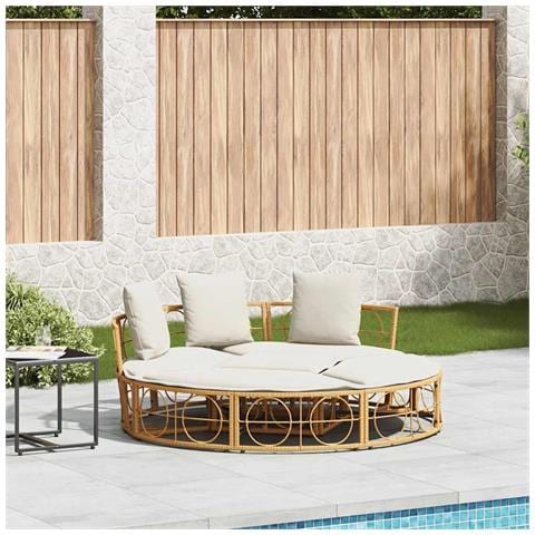 Lettino Prendisole Esterno senza Tetto in Polyrattan - Foto 2