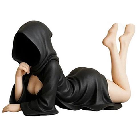Statuetta Decorativa Regina In Veste Nera - Ornamento Misterioso Per Casa E Ufficio - Foto 1