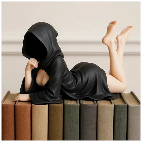 Statuetta Decorativa Regina In Veste Nera - Ornamento Misterioso Per Casa E Ufficio - Foto 3