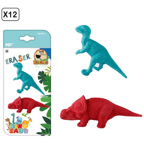 12 Packs Di Gomma Color Dinosaurio 2 Pcs. Velociraptor E Protoceratops. - Foto 1