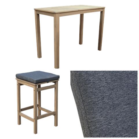 Aruba 4 Posti In Acacia - Cuscini Grigi - Foto 8