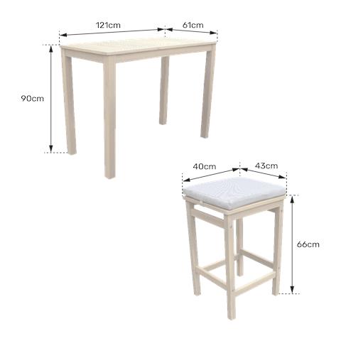 Aruba 4 Posti In Acacia - Cuscini Grigi - Foto 2