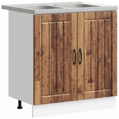 Mobile da cucina Lucca 2 pcs Marrone 80 x 46 x 81.5 cm - Foto 1