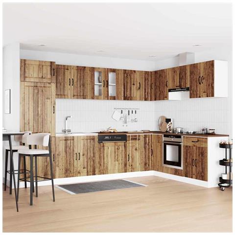 Mobile da cucina Lucca 2 pcs Marrone 80 x 46 x 81.5 cm - Foto 2