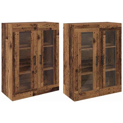 Armadi da Muro 2 pcs Legno vecchio 69.5 x 34 x 90 cm - Foto 1