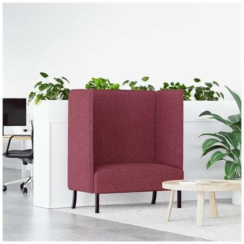 Divano alto Rosso vino 109 x 56 x 121 cm Tessuto - Foto 2