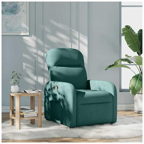 Poltrona Reclinabile in Tessuto Verde Scuro - Foto 2