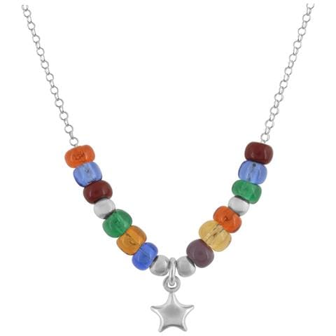 Girocollo In Argento Sterling 925 Con Stella Multicolore - Foto 3