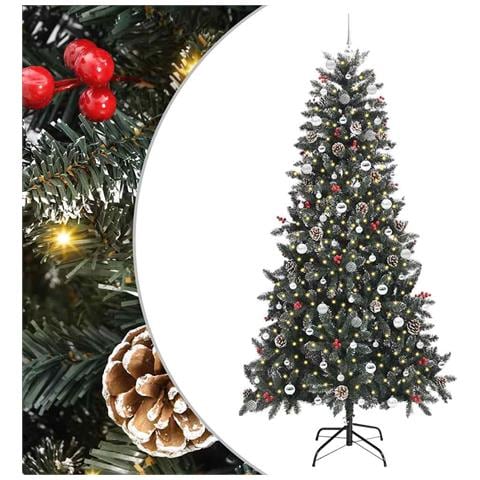 Albero di Natale artificiale con 300 LED Verde 240 cm - Foto 1