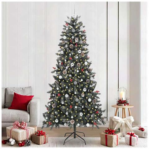 Albero di Natale artificiale con 300 LED Verde 240 cm - Foto 2
