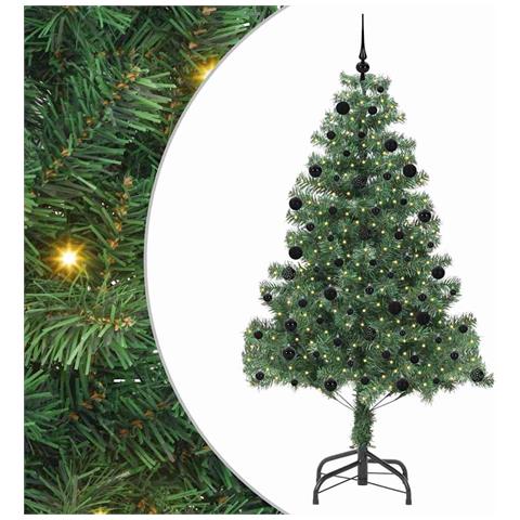 Albero di Natale con 300 LED con supporto Verde 210 cm PVC - Foto 1