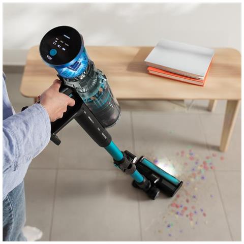 Conga Rockstar 2500 Thunder Pet Flex Aspirapolvere verticale Batteria Secco e bagnato HEPA Senza sacchetto 400 W Antracite, Ciano 2,2 Ah - Foto 2