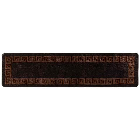 Runner Tappeto MARSA Nero 100 x 450 cm Poliestere e PVC - Foto 1