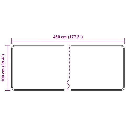 Runner Tappeto MARSA Nero 100 x 450 cm Poliestere e PVC - Foto 7