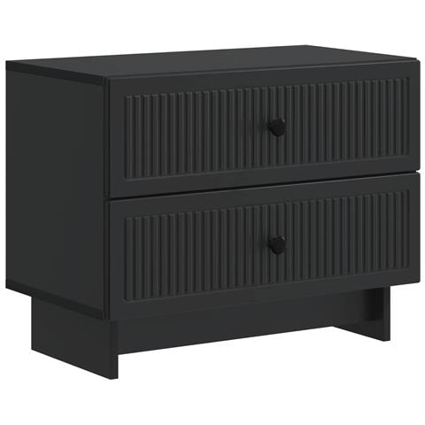 Armadio da Notte Nero 62 x 34,5 x 47,5 cm Legno ingegnerizzato - Foto 1