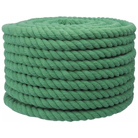 Corda di Cotone 16 mm 50 m Verde 100% Cotone - Foto 1