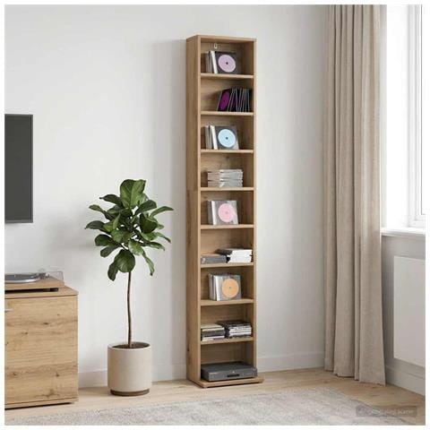 Mobile per CD Rovere Artigianale 33 x 23,5 x 175 cm - Foto 2