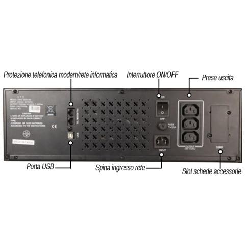 Gruppo Continuita' Da Rack 19" 3000 Va 1800 Watt - Foto 1