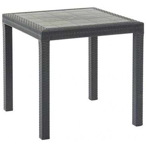 Tavolo Dallas In Rattan Colore Bianco - Foto 7
