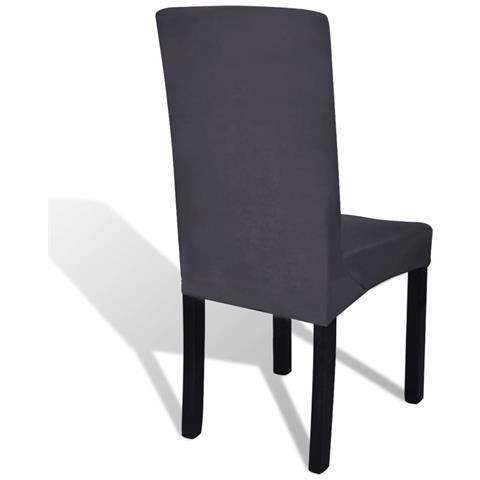 Set 6 Pz Fodera Elastica Per Sedie Antracite - Foto 5