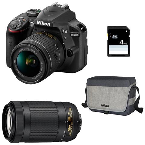 D3400 + 18-55 Vr + 70-300 Af-p Vr Garanti 3 Ans + Sac + Sd 4go - Foto 1