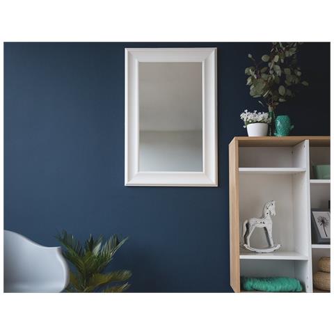 Specchio Moderno Da Parete Con Cornice Bianca - 61x91cm - Lunel - Foto 2