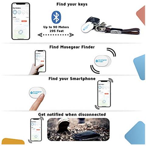 App Mini Localizzatore Chiavi Bluetooth - Bianco - 1 Pack - Key Finder Portafoglia - Foto 3