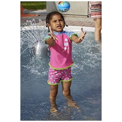 Uv-schutz Bade-set Blumen Pagliaccetti, Multicolore (original 900), 122 (taglia Produttore: 122/128) Bambina - Foto 2