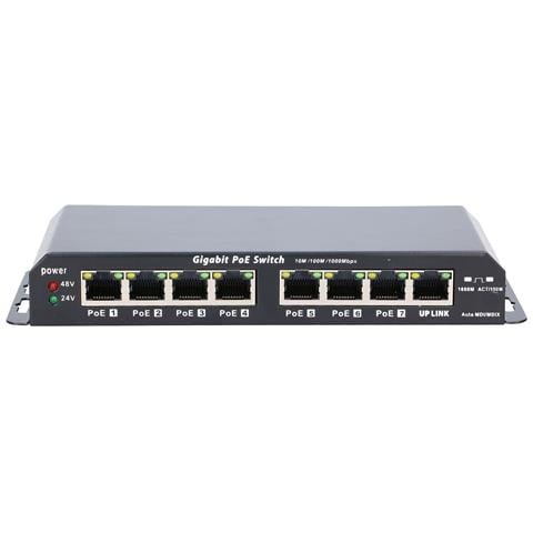 PoE Switch KRATOS 7x Gigabit PoE, 1x Uplink RJ45, Power Supply 24V 2.5A, 60W - Foto 1