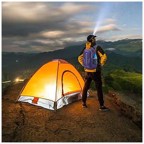 Ultra Leggero Packable Zaino 25l Piccolo Water Resistant Zaino Pieghevole Viaggi Daysack Uomo Donna Descursione Esterni (viola) - Foto 4