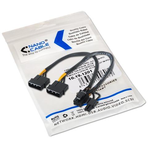 10.19.1201, Maschio / maschio, Omnigrid (2-pin) , 2 x Molex (3-pin) , Dritto, Dritto, Nero - Foto 1