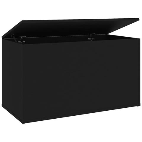 Cassapanca Nera 84x42x46 cm in Legno Ingegnerizzato - Foto 1