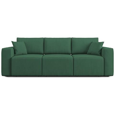 Morfeo Divano Con 3 Sedute Estraibili In Tessuto T02 Verde - Foto 2