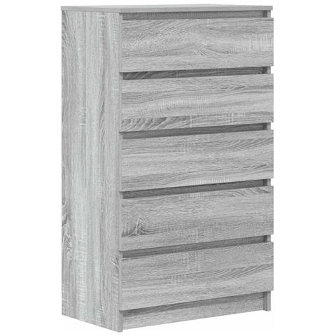 Cassettiera Grigio Sonoma 60x36x103 Cm In Legno Multistrato - Foto 1