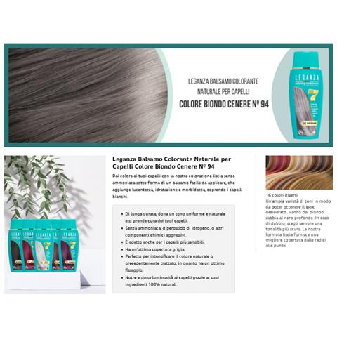 Balsamo Colorante Per Capelli Colore Biondo-cenere Nº 94 ""leganza"" Colorante Senza Ammoniaca |arricchito Con Oli Naturali - Foto 8