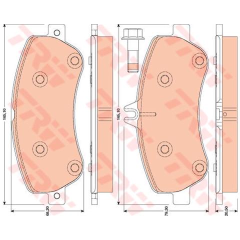 Pattini Freno Mercedes Glk220 Gdb1798 - Foto 1