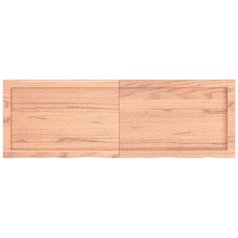 Ripiano Muro Marrone 120x40x (2-6) cm Massello Rovere Trattato - Foto 9