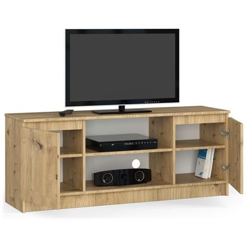 Mobiletto TV, 2 ante, 140x40x55 cm, Colore Quercia Artisan - Foto 2